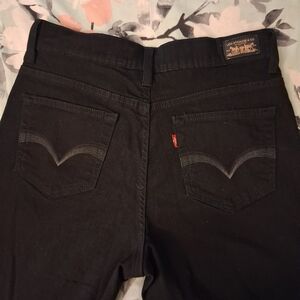 Levi's 512 Perfectly Slimming Straight Jeans Black Size 8